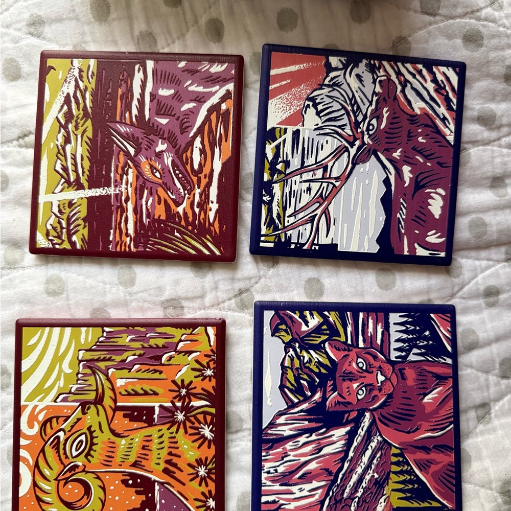 Parks Project National Park Naturalist Coaster Set 4 Pcs Brand New In Its Box!